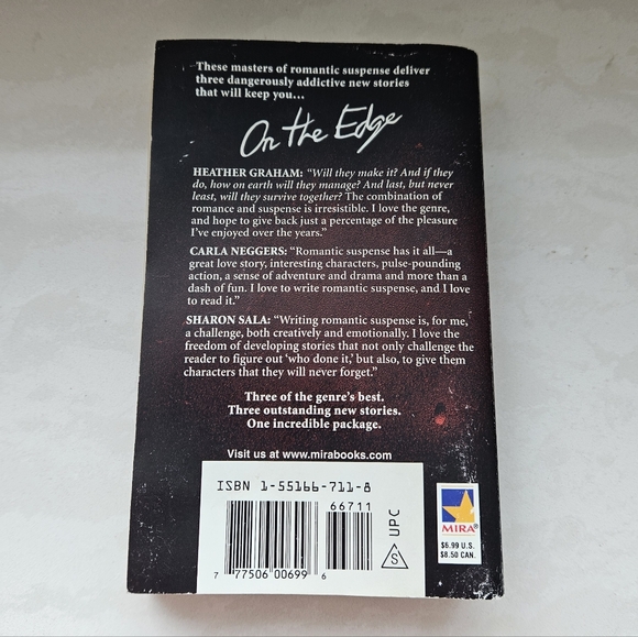 On the Edge Book by Heather Graham, Carla Neggers, and Sharon Sala - Picture 4 of 4